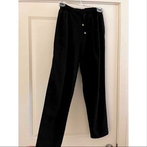 Elastic waistband drawstring trouser pants